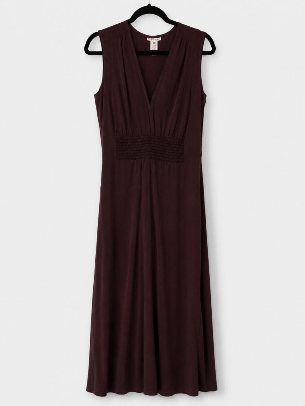 KORS Michael Kors 100% Silk Burgundy Maxi Dress Size 10 VGUC
